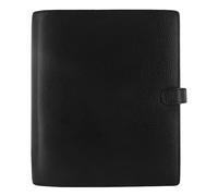 Filofax Finsbury Organizer, A5 Size, Black - Traditional Grained Leather, Six Rings, Week-to-View Insert, Multilingual (C025368)