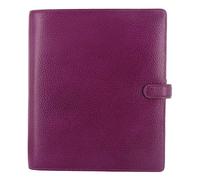 Filofax Finsbury Organizer, A5 Size, Raspberry - Traditional Grained Leather, Six Rings, Week-to-View Insert, Multilingual (C025371)