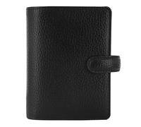 Filofax Finsbury Organizer, Mini Size, Black - Traditional Grained Leather, Five Rings, Week-to-View Insert, Multilingual (C025385)