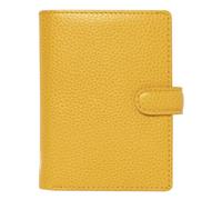 Filofax Finsbury Organizer, Mini Size, Mustard - Traditional Grained Leather, Five Rings, Week-to-View Insert, Multilingual (C022618)