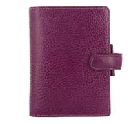 Filofax Finsbury Organizer, Mini Size, Raspberry - Traditional Grained Leather, Five Rings, Week-to-View Insert, Multilingual (C025398)