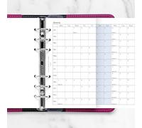 Filofax Full Year Horizontal Planner Refill, Personal/Compact, 2025, White