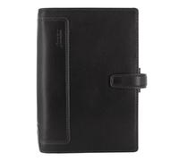 Filofax Holborn Organizer, Personal Size, Black - Full-Grain Buffalo Leather, Six Rings, Cotton Cream Week-to-View Insert, Multilingual (C025116)