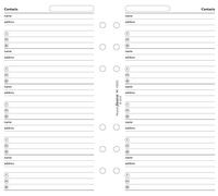 Filofax Inserts Personal Address - Telephone White