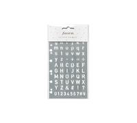 Filofax Letter Stencil Sheet, Grey, 16.5 x 9.5 x 0.1 cm