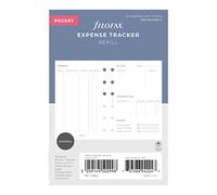 Filofax Lifestyle Refill, Pocket Size, Organizer Refill, White Paper, Expense Tracker, 56 Sheets (B132862)