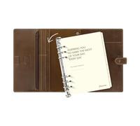 Filofax Malden Organizer, A5 Size, Ochre - Tactile, Full-Grain Buffalo Leather, Six Rings - Modular, Cotton Cream Week-to-View Calendar Diary, Multilingual, 2027 (C025847M-27)