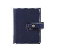 Filofax Malden Organizer, Mini Size, Navy - Tactile, Full-Grain Buffalo Leather, Five Rings, Cotton Cream Week-to-View Insert, Multilingual (C025819)