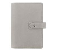 Filofax Malden Organizer, Personal Size, Stone - Tactile, Full-Grain Buffalo Leather, Six Rings, Cotton Cream Week-to-View Insert, Multilingual (C025811)
