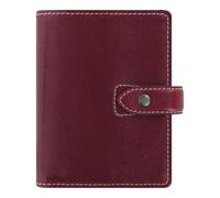 Filofax Malden Organizer, Pocket Size, Burgundy - Tactile, Full-Grain Buffalo Leather, Six Rings, Cotton Cream Week-to-View Insert, Multilingual (C021705)