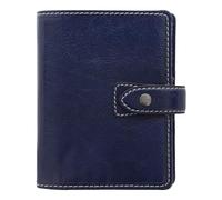 Filofax Malden Organizer, Pocket Size, Navy - Tactile, Full-Grain Buffalo Leather, Six Rings, Cotton Cream Week-to-View Insert, Multilingual (C028615)