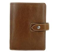 Filofax Malden Organizer, Pocket Size, Ochre - Tactile, Full Grain Buffalo Leather, Six Rings, with Cotton Cream Week-to-View Calendar Diary, Multilingual, 2024 (C025842-24)