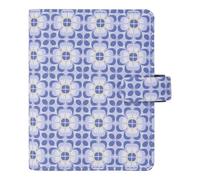 Filofax Mediterranean Organizer, Pocket Size, Blue - Smooth, Leather-Look, Six Rings, Week-to-View Insert, Multilingual (C022688)