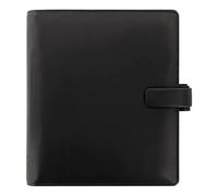 Filofax Metropol Organizer, A5 Size, Black - Leather-Look, Six Rings, Week-to-View Calendar Diary, Multilingual, 2024 (C026968-24)