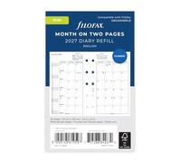 Filofax Mini Month on two pages English 2027 diary 27-68110