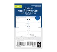 Filofax Mini Week on two pages English 2027 diary 27-68121
