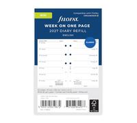 Filofax Mini Week per page English 2027 diary 27-68126