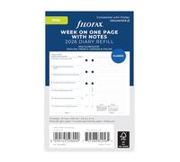 Filofax Mini week per page with notes 4 language 2026 diary 26-68109