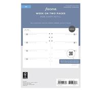 Filofax Minimal Week on Two Pages A5 2026 Diary Refill, Multilanguage