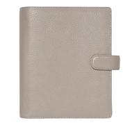 Filofax Norfolk Organizer, A5 Size, Taupe - Soft Full-Grain Leather, Six Rings, with Week-to-View Calendar Diary, Multilingual, 2024 (C022643-24)