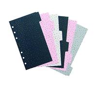 Filofax Organizer Accessory, Personal Size, Confetti Collection, Dividers with Tabs, Set of Six (B132703)