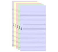Filofax Papers 100 Plain and Ruled Notepaper, Multicolor Assortment Personal Size - FF-130502
