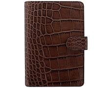Filofax Personal Classic Croc Organiser - Chestnut