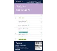 Filofax Personal Clipbook Checklists Refill, White, 344005