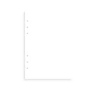 Filofax Personal Clipbook Plain Paper refill, White
