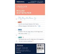 Filofax Personal Clipbook Ruled Paper Refill, Whites