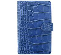 Filofax Personal Compact Classic Croc Organiser - Indigo