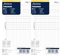 Filofax Personal Finances, White (Pack of 2)