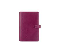 Filofax Personal Finsbury raspberry full grain leather organiser, Ivory/Transparent