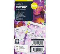 Filofax Personal Floral Illustrated 2020 Diary Refill Pack