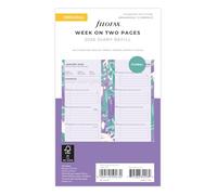 Filofax Personal Illustrated Floral Week on 2 Pages 5language 2026 diary Pack 26-6341