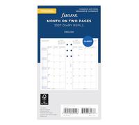Filofax Personal Month on two pages English block format 2027 diary 27-68410
