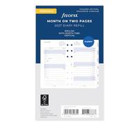 Filofax Personal Month on two pages English block format tabbed 2027 diary 27-68425