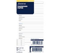 Filofax Personal Password Paper Refill, White, 95 x 171 mm