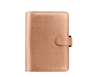 Filofax Personal Saffiano Metallic Personal Organiser - Rose Gold
