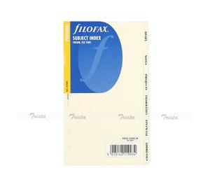 Filofax Personal Size Subject Index Divider 6 Part Cream Refill Insert -131678