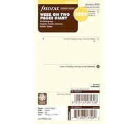 Filofax Personal Size Week On Two Pages Calendar Refill Cotton Cream 2020