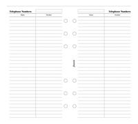 Filofax Personal Telephone Numbers Notepaper Refill for Convenient Organizing
