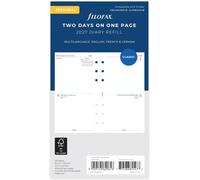 Filofax Personal Two Days per page 3 language 2027 diary 27-68423