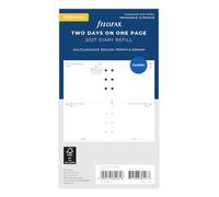 Filofax Personal Two Days per page 3 language 2027 diary 27-68423