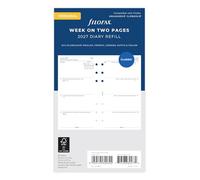 Filofax Personal Week on two pages 5 language 2027 diary 27-68427