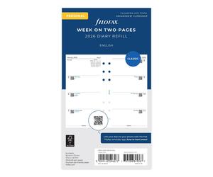 Filofax Personal Week on two pages English 2026 diary 26-68421