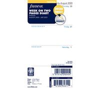 Filofax Personal Week on Two Pages English mid Year Diary August 20 - July 21, 21-68452