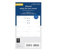 Filofax Personal week on two pages English Sunday start 2026 diary 26-68419