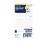 Filofax Personal week on two pages lined 2024 diary, White