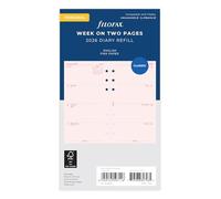 Filofax Personal week on two pages Pink English 2026 diary 26-68478